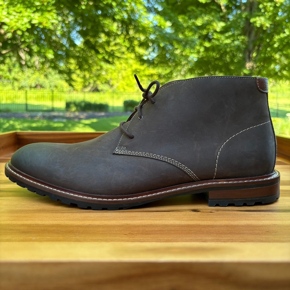 Johnston & Murphy Boswell Chukka Boot Mens 13M Brown Oiled Leather 59-5434 NEW - Picture 5 of 10